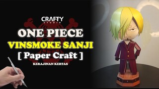 [ Paper Craft ] vinsmoke sanji ONE PIECE dibuat dengan kertas A4