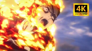 "4K60 Frames" Hanji's last dance, burned her remaining body into flames!