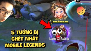 Tốp Mỡ |  5 TƯỚNG BỊ GHÉT NHẤT MOBILE LEGENDS! ÔNG THỨ 4 BỊ CẢ 2 TEAM XUA ĐUỔI?? | MLBB