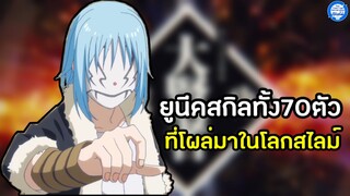 70ยูนีคสกิลที่โผล่มาในโลกสไลม์ จะมีของใครกันบ้าง? - เกิดใหม่ทั้งทีก็เป็นสไลม์ไปซะแล้ว