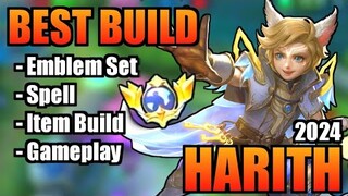 HARITH BEST BUILD 2024 | TOP 1 GLOBAL HARITH BUILD | HARITH - MOBILE LEGENDS | MLBB