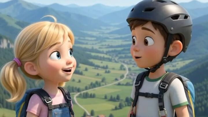 Amazing Paragliding Adventure 🪂✨ | Cute Kids Flying in the Sky | AI Animation