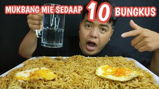 MUKBANG MIE SEDAP 10 BUNGKUS SAMA TELOR AYAM SETENGAH MATENG 🔥🔥