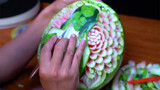 [Food Carving] Carve Dilraba Dilmurat in a watermelon!