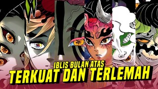 Urutan Iblis Bulan Atas TERKUAT Dan TERLEMAH | KIMETSU NO YAIBA