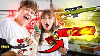 Thử Thách Vẽ Súng Free Fire Bằng Bột Làm Bánh Cực Khét !!! | HEAVY