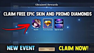 CLAIM YOUR FREE EPIC SKIN AND 1029 PROMO DIAMONDS! FREE SKIN! PROMO DIAMONDS | MOBILE LEGENDS 2022