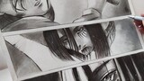 Attack on titan - Drawing a manga page