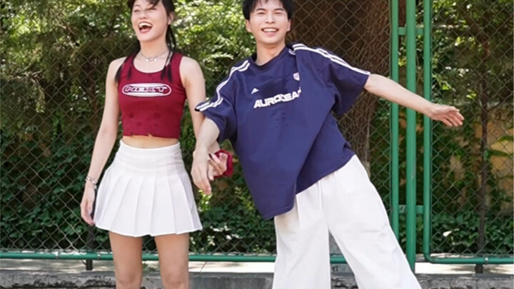 Competing for the title of cheerleader captain | Male and female cover of Supershy's chorus