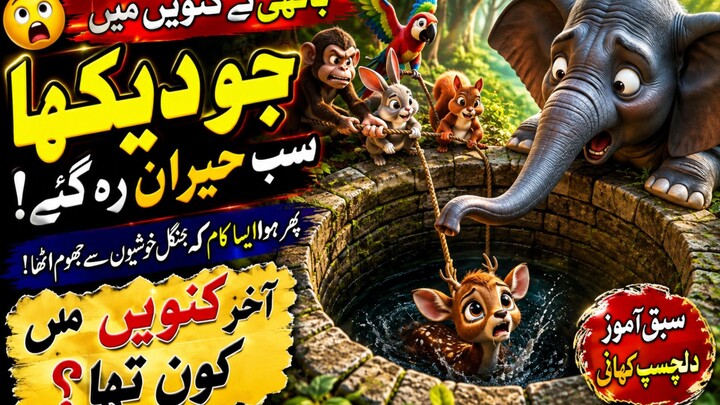 کنویں میں ہاتھی نے جو دیکھا 😱 | Elephant Found Something Shocking in the Well! | Moral Story