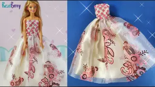 DIY Barbie Clothes, Barbie hacks and Crafts, DIY doll dress