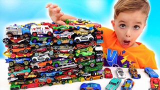 Vlad và Niki vui vẻ với ô tô đồ chơi | Thử thách chất nhờn trong thành phố Hot Wheels