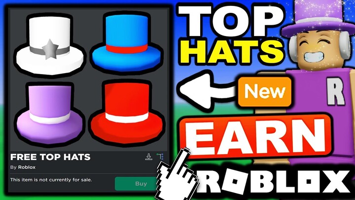 HOW TO EARN ALL NEW FREE TOP HAT ACCESSORIES! (ROBLOX)