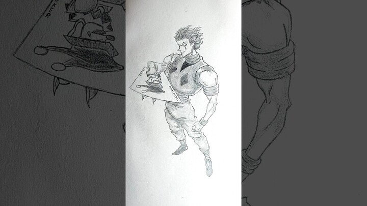 Hisoka Speed drawing stick- man #anime #drawing #shorts #hunterxhunter