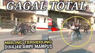 MAMPUS !! Maling Motor Tertangkap Dapat Salam Olahraga Dari Warga