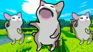 Pop cat also wants to learn to twist like Shiba Inu!