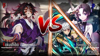 Kokushibo vs Shinobu, Uzui e Yoriichi