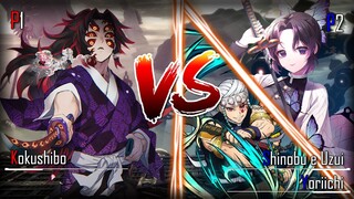 Kokushibo vs Shinobu, Uzui e Yoriichi