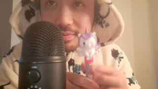 ASMR EATING UNICORN LOLLIPOP & TONGUE FLUTTERING