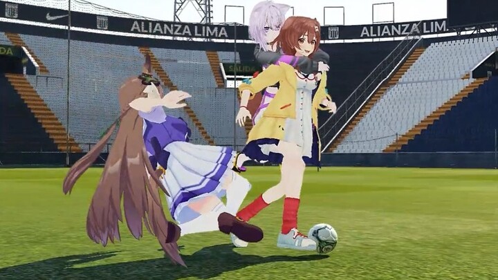 [Mamusume Soccer] Great! The ball is back!