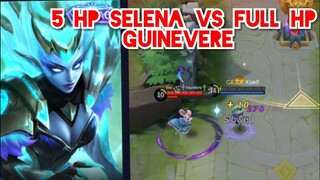 Top 1 Global Selena with 5 HP Almost died but managed to Execute Enemy