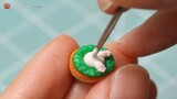 DIY Polymer clay Easter Bunny Donut Charm. Polymer clay Jewelry Tutorial