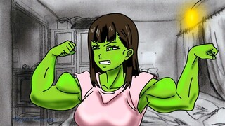 Maki Oze She Hulk Transformation Animation - Very Attractive - 2023