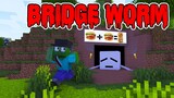 Monster School : BRIDGE WORM EAT ZOMBIE - Horror Funny Minecraft Animation