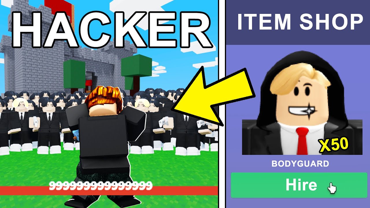 I Hired 50 BODYGUARDS to TROLL HACKER in Roblox Bedwars! - BiliBili
