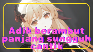 Adik berambut panjang sungguh cantik