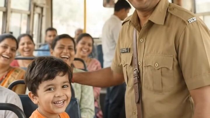 bis conductor and baby ai adorable video