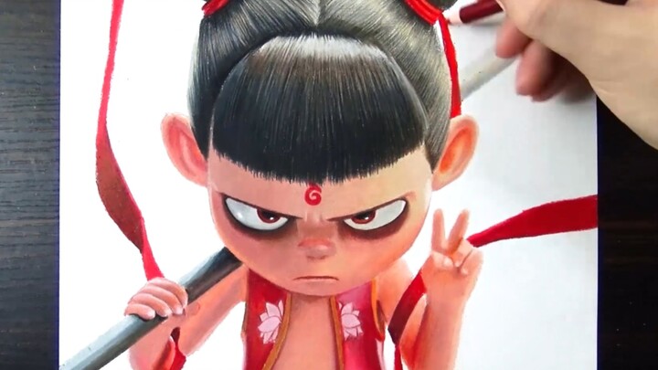 [Gambar Cepat Pensil Warna] Nezha: Anak Iblis Datang ke Dunia