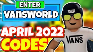 APRIL *2022* ALL NEW SECRET OP CODES In Vans World! Roblox Vans World (Codes)