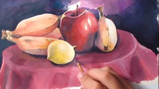 วาดภาพเหมือนสีอะคริลิค [ผลไม้รวม]