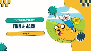Tutorial Vektor_Finn & Jack- Adventure Time_Day 1