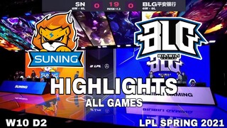 Highlight SN vs BLG All Game LPL Mùa Xuân 2021 LPL Spring 2021 Suning vs Bilibili Gaming