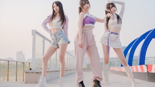 🏁Beautiful girls dancing on the track🏁Black Pink's cover of «Lovesick Girls» [Kirina, Yuno, Xia Susu