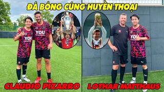 CrisDevilGamer ĐÁ BÓNG CÙNG HUYỀN THOẠI Claudio Pizarro và Lothar Matthaus