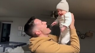 When the baby called "Dad" for the first time (so cute!)
