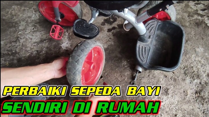 Cara Perbaiki Ban Roda 3 Sepeda Anak Sepeda Bayi Yang Laher Nya Hancur