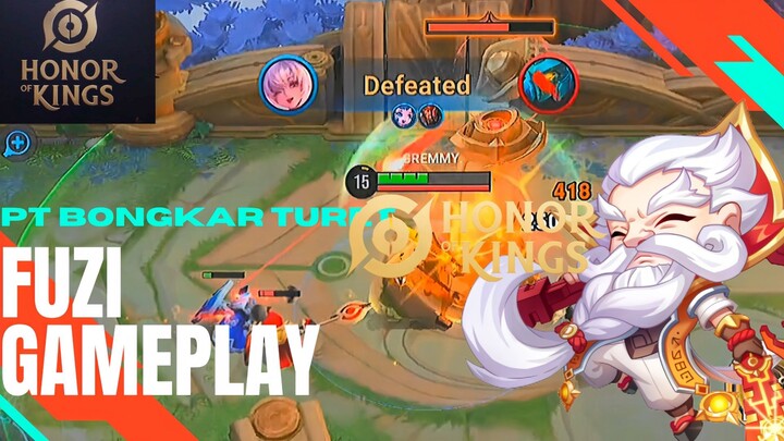 SPEEDRUN PUSH TURRET PAKE FUZI❗Honor Of Kings Gameplay