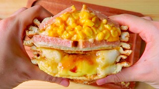 [Memasak] Membuat dua jenis sandwich berkalori tinggi!