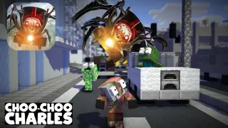 Monster School : choo choo charles challenge Horror & Funny - Minecraft Animation
