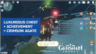 Lokasi Luxurious Chest di DragonSpine + Achievement + Crimson Agate | Genshin Impact Indonesia