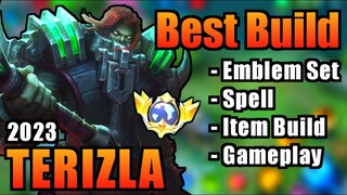 TERIZLA BEST BUILD 2023 | TOP 1 GLOBAL TERIZLA BUILD | TERIZLA - MOBILE LEGENDS | MLBB