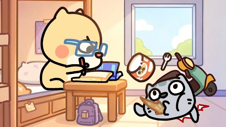 When I study in front of my friends