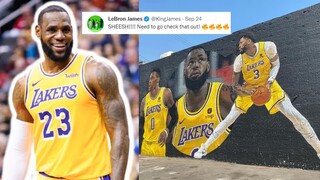 BIG 3 NG LOS ANGELES LAKERS GINAWAN NG MURAL NG MGA FANS