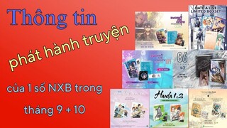 Lịch phát hành #2: Tổng hợp lịch phát hành và thông tin của 1 số NXB trong tháng 9 và 10 sắp tới