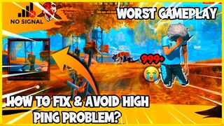 Free Fire 60Fps Smooth No Frame Drop! How to Fix High Ping Problem Worst Gameplay Ever!😭