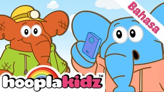 Elephant Song | Lagu Gajah | HooplaKidz Bahasa | Lagu Anak Anak & Lainnya